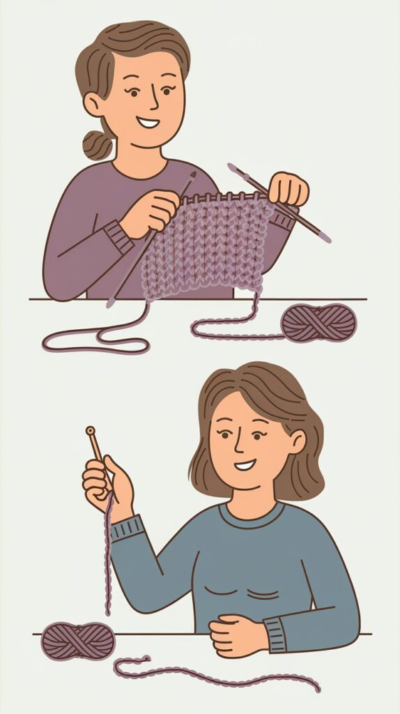 Knitting vs Crochet