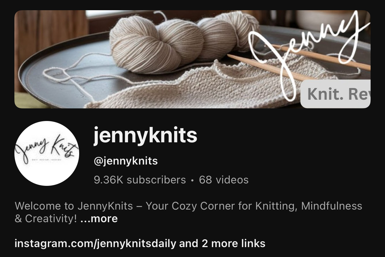 JennyKnits on Youtube