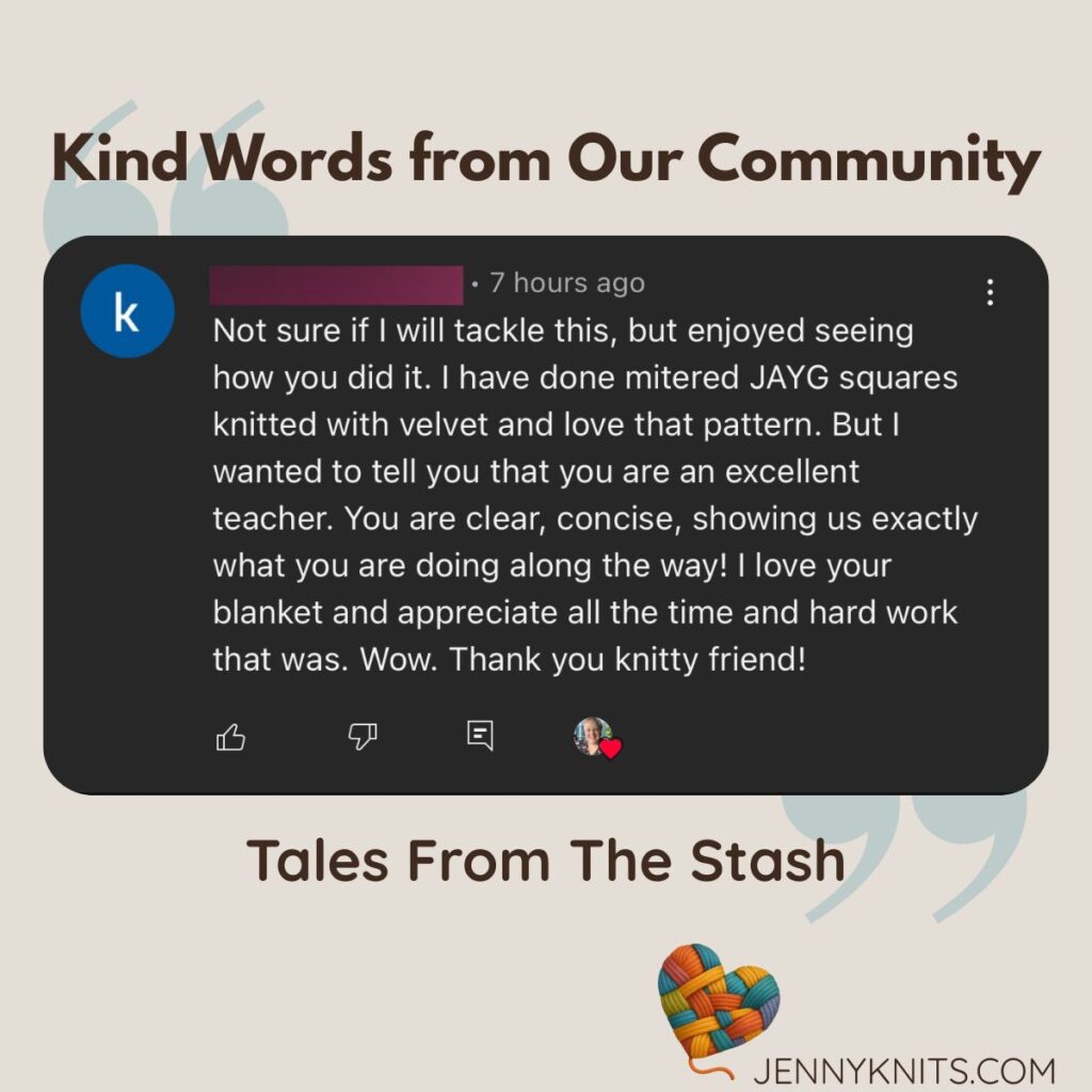 testimonial about stash blanket pattern