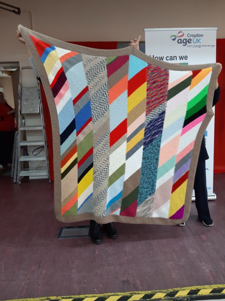 Marjorie from London finished her blanket with a border and has already started a second one.