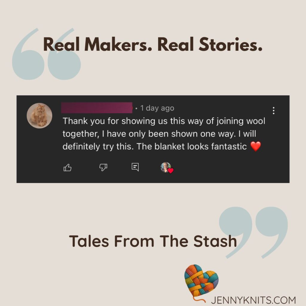 testimonial about stash blanket pattern