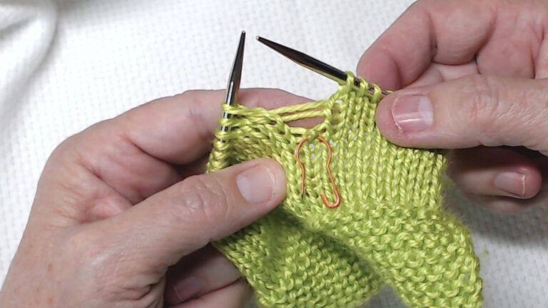 drop stitch on Knit side