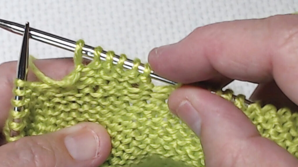 loop back on left needle