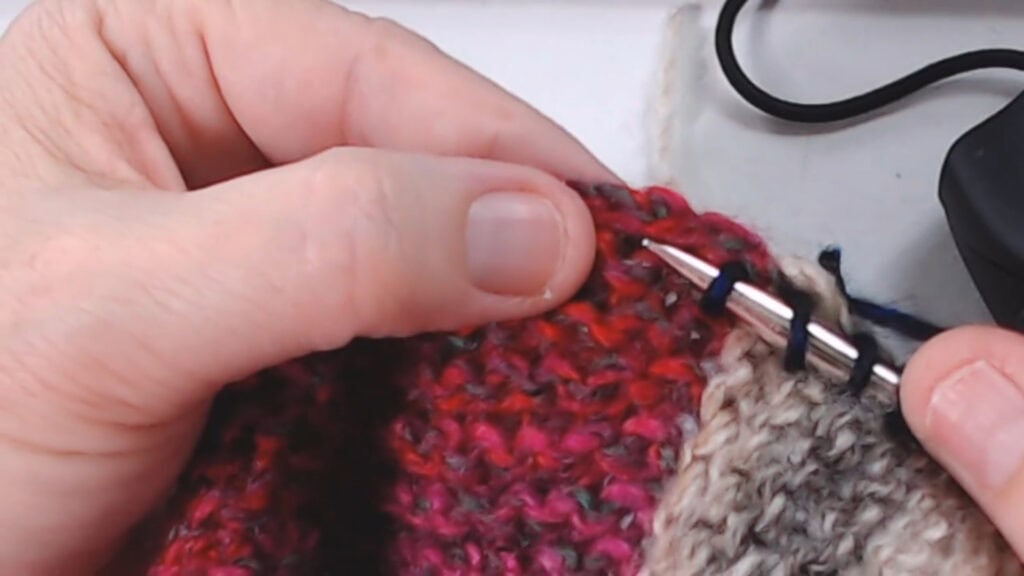 insert needle above bump
