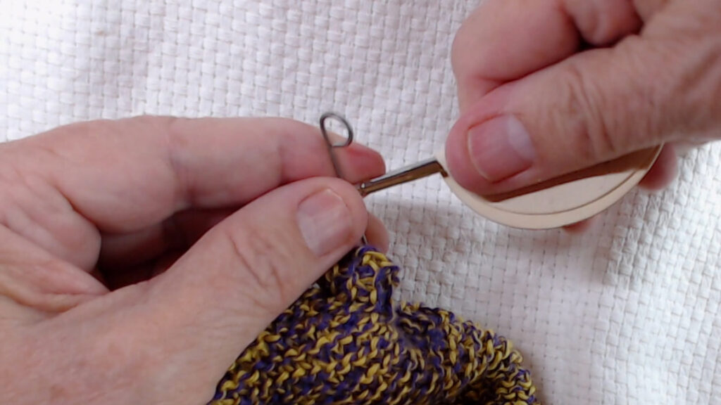 get a good grip on the needle