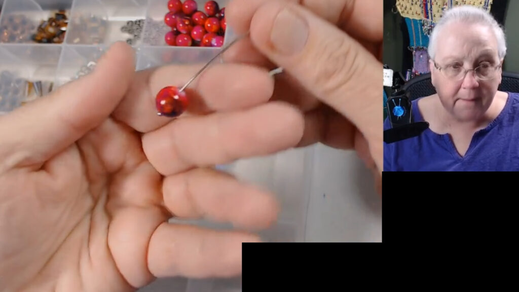 bead going on pin
